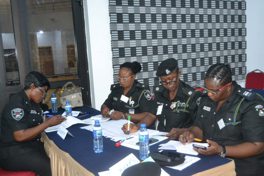 NPF Gender Desk officers during training