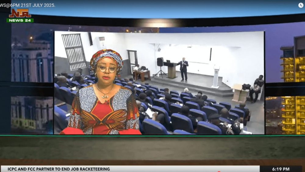 NTA news anchor begins report on GS-F Leadership and Management Training in Nigeria