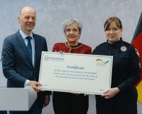 Susanne Greiter and Stefan Schwarz handover Certificate