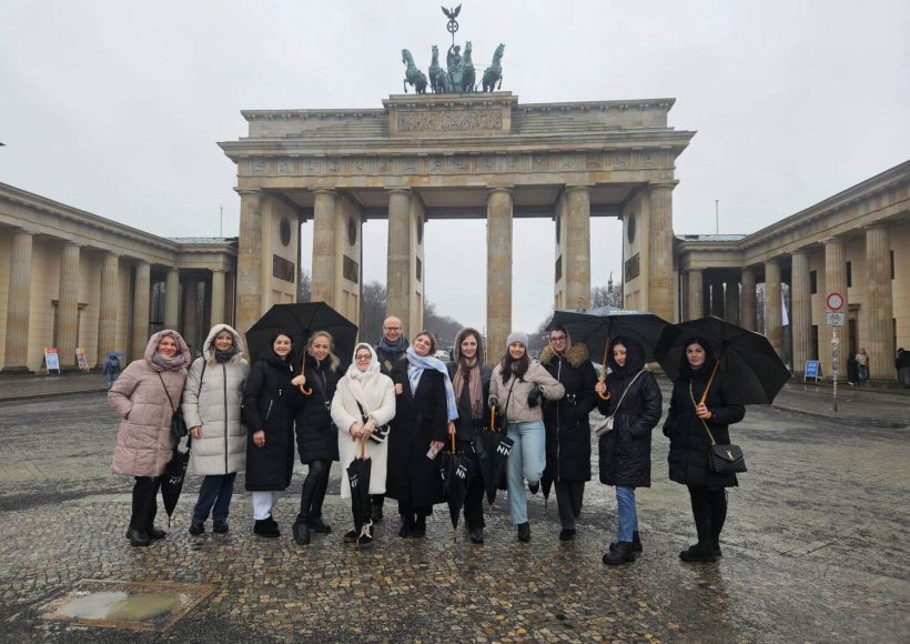 Moldovan delegation in front of the Brandenburg Gate
